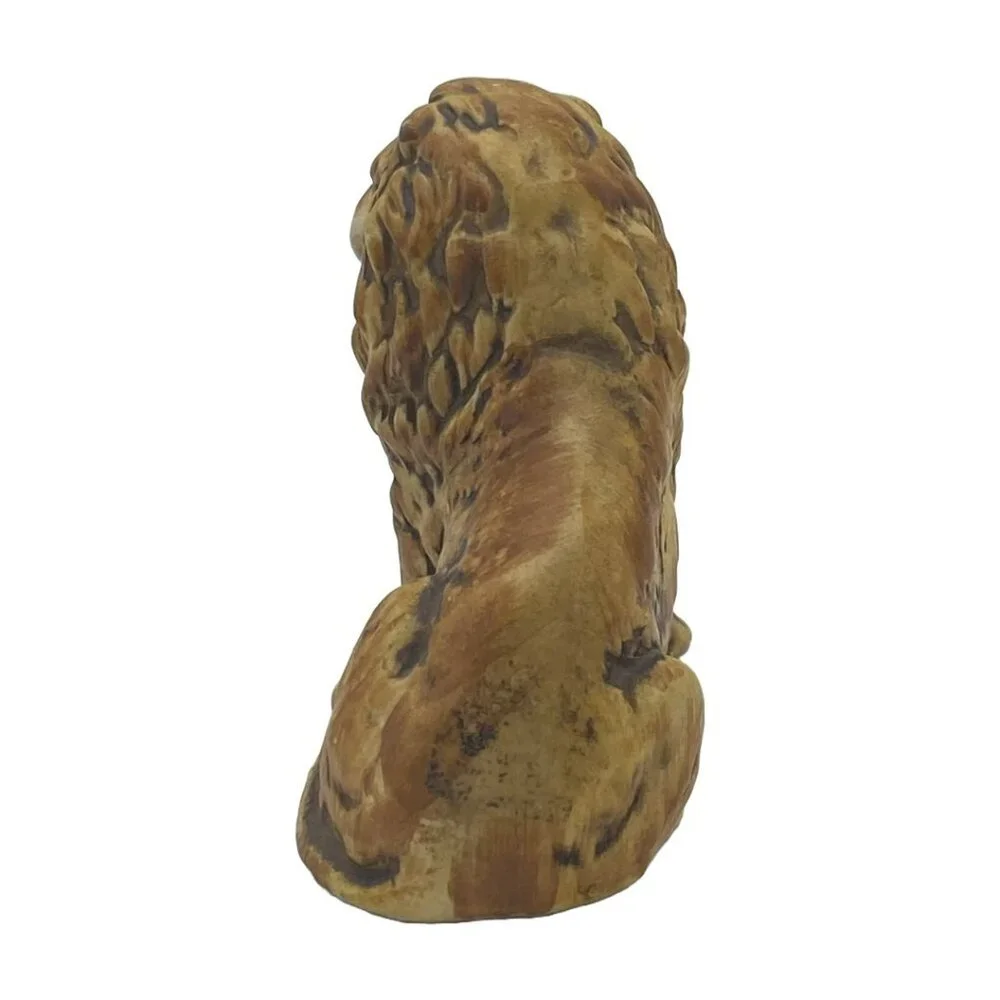 Vintage Mid-Century Lion Porcelain Figurine Realistic Matte Glaze Hand Painted ? - Picture 5 of 12